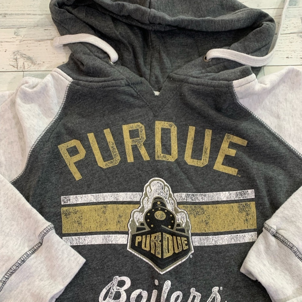 Purdue Boilers Rare Women’s or Men's Gray and Black Hoodie Unisex